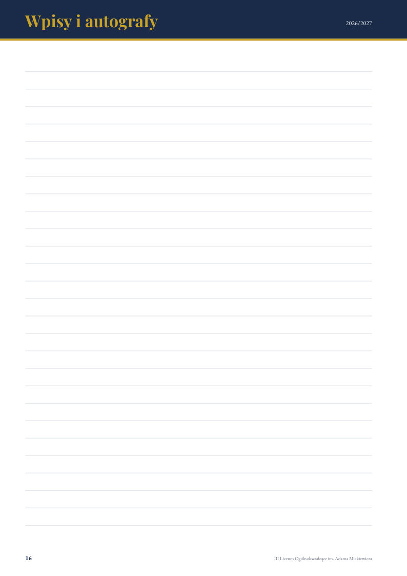 Strona na wpisy i autografy